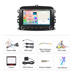 Autoradio Android Podofo 7 pouces 2+64 Go, CarPlay sans fil, Android Auto, compatible avec Fiat 500L 2013-2019, GPS, WiFi, USB, radio, livraison internationale - Product Image 4