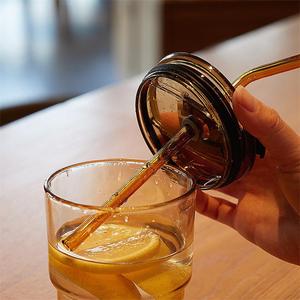 Bamboo Shape Glass Cup With Lid And <b>Tea</b> <b>Infuser</b> Single Cup For Drinking Water Or <b>Tea</b> - Product Image 2