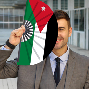 Vente en gros Jordan drapeau bambou pliant ventilateurs à main ventilateur tenu pour carnaval mariage Festival Fan fête agence <span class=keywords><strong>de</strong></span> <span class=keywords><strong>voyage</strong></span> - Product Image 4