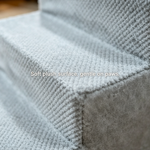 Escalier pour animaux de compagnie à 3 marches, échelle pour chat et chien, antidérapant, mousse amovible pour canapé, lit, voiture, intérieur, chiens de petite et moyenne taille - Product Image 3