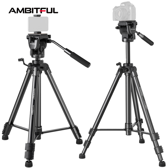 Yunteng Tripod VCT-998 Portable Aluminum Tripod for Canon Ni_kon San_sung Phone DSLR Cameras Flexible Tripod