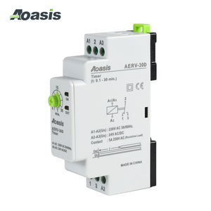 OEM ODM Din 레일 장착 (0.1-30 분) AERV-30D 모듈 형 다기능 12-240V ACDC 조절 시간 릴레이 - Product Image 6