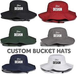 Sombrero de Pescador Vaquero de Poliéster con Bordado Personalizado Unisex HKZB, Bordado 3D Multicolor, Ajustable para Exteriores - Product Image 2