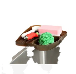Nuevo y práctico estante de almacenamiento de esquina para fregadero de cocina, soporte de esponja, bandeja montada en la pared, estante organizador de cocina, accesorios, estante de especias - Product Image 2