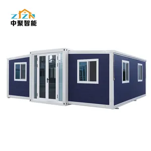 high qube black prefab steel structure homes houses mobile expandable modular container house for sale with flat pack and solar