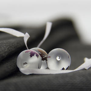 Cuentas de cristal de porcelana de dos agujeros, decoración para collar, 8mm, 10mm - Product Image 6