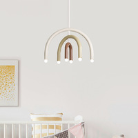 Lustre en alliage d'aluminium arc-en-ciel nordique, style crème créatif, chambre à coucher, chambre d'enfant, salon, minimaliste, wabi-sabi, bouton