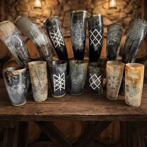 Vaso de Cuerno de Búfalo Natural Hecho a Mano, Jarra Vikinga de Cuerno, Utensilios de Bar Medievales, Recipiente para Beber con Grabado Personalizado, Precios al por Mayor - Product Image 4
