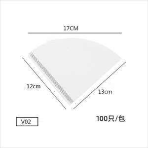 V01 <span class=keywords><strong>V02</strong></span> Ensemble de filtres à café en papier au design moderne et écologique à usage domestique avec cafetière et outils de ventouses - Product Image 5