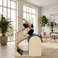 Chaise Wunda de Pilates en bois d'érable, Barrel d'escalade de Pilates en bois d'érable, Table Trapèze Cadillac de Pilates en bois d'érable