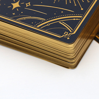 Cartes de tarot classiques imprimées sur mesure, jeu de divination, dorure à chaud, bord doré de haute qualité