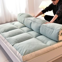Tapis de Mahjong Pliable Super Doux Antistatique, Matelas Tatami Matelassé pour Dortoir Étudiant, Tissé 100% Fibre de Polyester 200TC Toutes Saisons