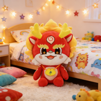 Peluche mascotte de dragon de dessin animé, personnalisation du logo de la marque disponible, designs personnalisés pour les articles promotionnels d'événements basés sur des images fournies
