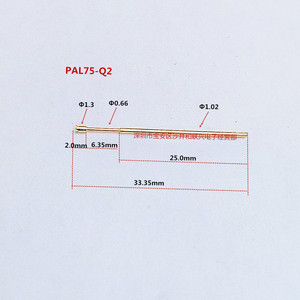 หัวทดสอบชุบทอง Pal75 Q2 ขนาด 1.0 มม. แบบสปริงโหลด สำหรับการทดสอบอุปกรณ์อิเล็กทรอนิกส์ - Product Image 4
