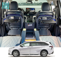 Table arrière de siège de voiture Kits intérieurs de luxe pour les entreprises Table pliante avec recharge sans fil pour TOYOTA Sienna