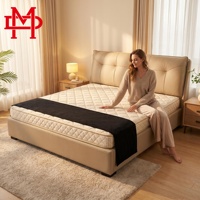 Tête de lit rembourrée moderne de haute qualité XIYUAN, lit moelleux en cuir véritable, cadre en bois durable, sommier écologique