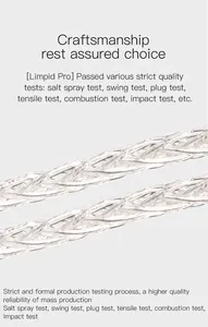 KBEAR Limpid Pro 4N Cable Insignia de Plata Pura de 8 Núcleos, Cable de Auriculares Internos de 2 Pines/MMCX/ TFZ/ QDC para <span class=keywords><strong>KZ</strong></span> <span class=keywords><strong>ASX</strong></span> BLKZ IEM - Product Image 5