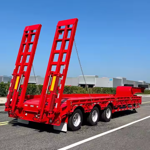 Kustom Pabrik 3 AS leher angsa ekskavator transportasi Lowboy tempat tidur rendah pemuat Semi truk Trailer untuk <span class=keywords><strong>Malaysia</strong></span> - Product Image 3