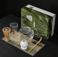 Ensemble de cadeaux de thé japonais de qualité supérieure, accessoires comprenant un support de bol de fouet et une cuillère en bambou pour Matcha