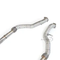 Tuyau d'échappement en acier inoxydable de haute qualité pour Audi RS7 RS6 C6 5.0T 2007-2011, collecteur avec isolation thermique, amélioration de la puissance