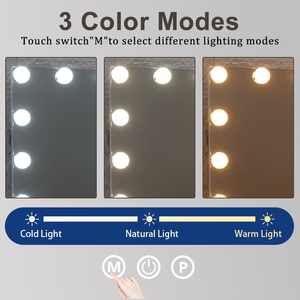 Ánh sáng sang trọng cao cấp LED Gương trang điểm độ nét cao điền vào ánh sáng nhà/ký túc xá Máy tính để bàn đèn mỹ phẩm espejo cosmético kim loại - Product Image 3