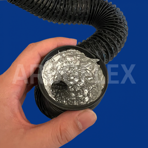 Superpipe 50mm thông gió Lược <span class=keywords><strong>PVC</strong></span> ống dẫn linh hoạt 18inch HVAC nhôm Polyester giải pháp thiết kế đồ họa nhôm lá 5 - Product Image 1