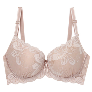 Soutien-gorge OEM à armatures en dentelle, bonnets <span class=keywords><strong>D</strong></span>, ailes latérales larges, buste complet, stock en vrac sans couture, taille plus - Product Image 2