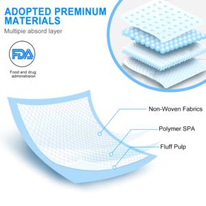 Einweg-Erwachsenenunterlagen Wasserdichtes Bettlaken Schnelltrocknender Kern Weiche Vliesoberfläche mit Auslaufsicherer Rückseite für die Altenpflege - Product Image 2