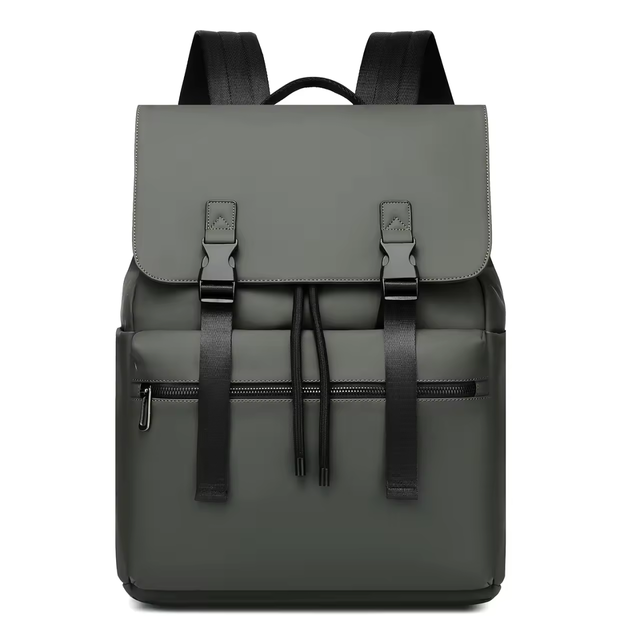 Men's Large Capacity Backpack Outdoor Travel Waterproof Polyester Lining Zipper Anti-Theft Business Laptop Backpack