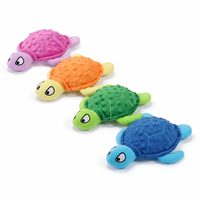 Jouet à mâcher pour chien Kinghon en peluche en forme de tortue, avec sonnette, texture douce à bulles, jouet interactif pour chiots