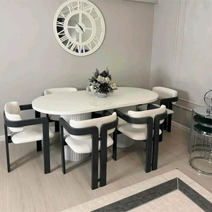 Chaises Louis en bois rembourrées en tissu blanc, vente en gros, <span class=keywords><strong>pas</strong></span> <span class=keywords><strong>cher</strong></span>, pour la maison, la salle à manger, meubles en bois massif, chaises de restaurant - Product Image 5