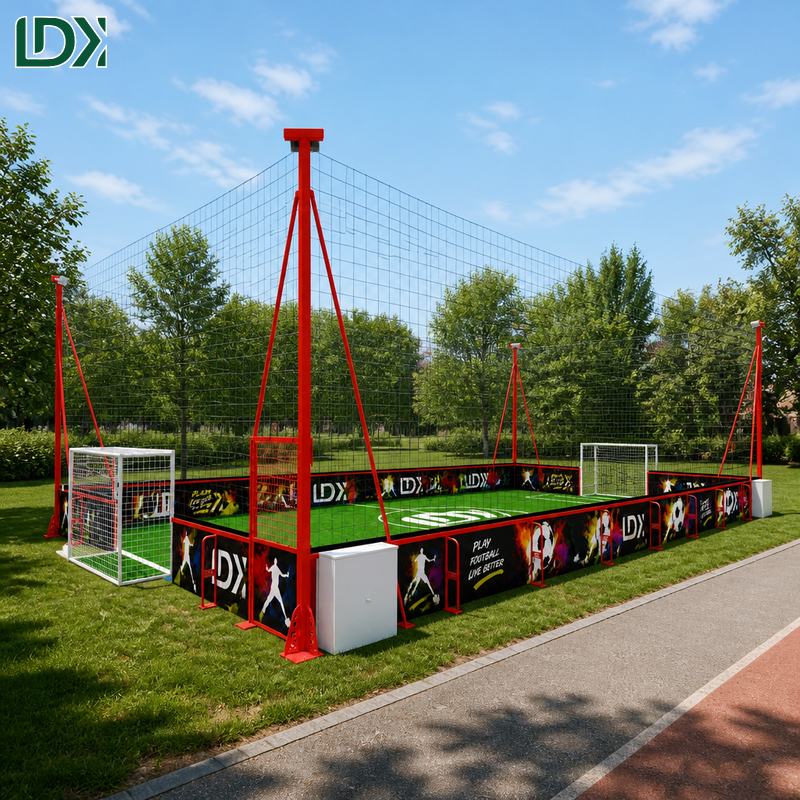 Heavy Duty Soccer Cage Enclosure Composite Board Soft Net Football ...