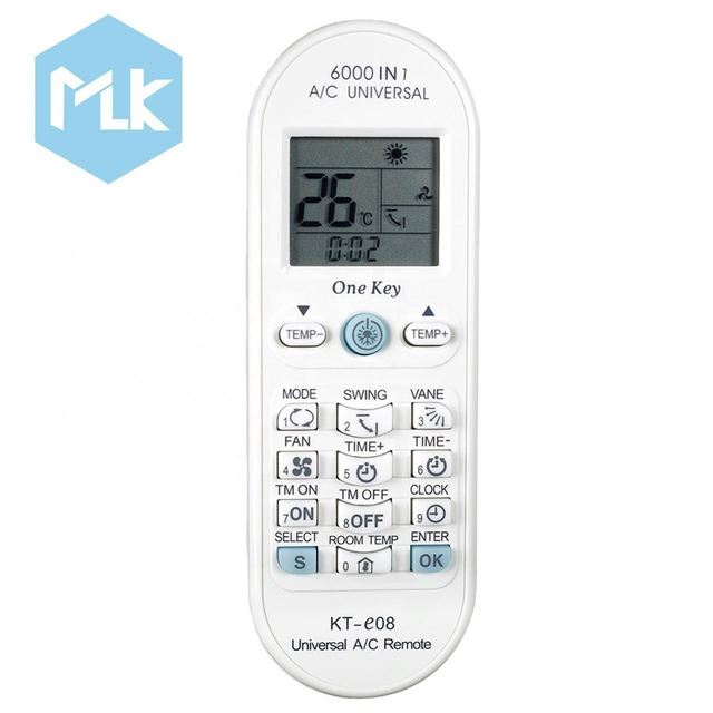 MLK New Universal 6000 in 1 KT-E08 AC Remote Control Use for Air Conditioner
