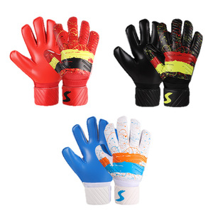 Gants de gardien de but Shiwei rouge noir blanc en latex et mesh respirant, protection pour hommes, sport - Product Image 2