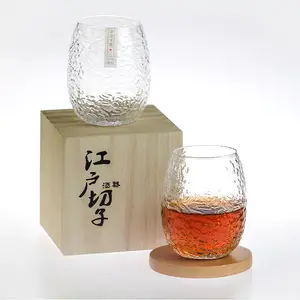 Mô Hình Búa Cấy Lụa Thủ Công Nghệ Thuật Pha Lê Kiểu Cũ Whisky Glass Verre Whiskey Rock Cup Bia Rượu Uống Ly
