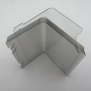 Customized <b>Plastic</b> Leaning <b>Shelf</b> Foldable Vertical <b>Storage</b> Display Rack Pre Assembled Modern Style - Product Image 3