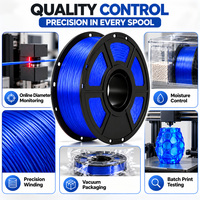 Filamen Printer 3D PETG Biru Transparan Kristal 1KG untuk Pencetakan FDM OEM Label Pribadi Grosir Produsen Pemasok