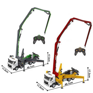 HUINA 1381 2,4G RC Metal cemento bomba camión 1/18 11CH aleación hormigón ingeniería modelo juguetes para niños - Product Image 1