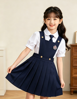 Robe de chœur plissée personnalisée style britannique pour filles, uniforme scolaire primaire, confortable, en polyester mat 100%, service ODM