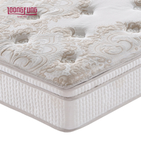 Matelas hybride personnalisé de qualité supérieure LOONGFUNG, enroulable, pour la maison et l'hôtel, taille King, avec ressorts ensachés et latex naturel