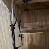 Cabine de douche hydromassante à vapeur avec verre trempé, cabine spa avec éclairage de fond et lampe de plafond pour salle de bain à domicile