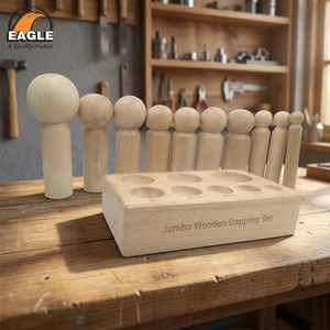 Eagle Wooden Dapping <b>Punches</b> <b>Set</b> of 10 for Jewelry Making 1.200 kg Exported Worldwide - Product Image 2
