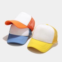 Gorra de Camionero de 5 Paneles con Logotipo Personalizado, 2 Tonos, Ajustable, Deportiva, de Béisbol, con Espuma de Poliéster en la Parte Delantera y Malla en la Parte Trasera, Gorra Deportiva Lisa