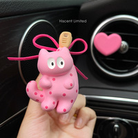 Diffuseur d'air frais pour voiture en forme de chat mignon et moderne, en résine, à clipser sur la grille d'aération, ornement d'intérieur avec parfum naturel, sans électricité requise