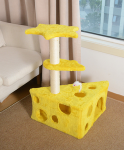 बिल्ली पेड़ टॉवर पनीर आकार डिजाइन अलग कपड़े मशीन धोने योग्य पालतू जानवर चढ़ाई पेड़ टॉवर सिसल खरोंच पोस्ट फर्नीचर - Product Image 5