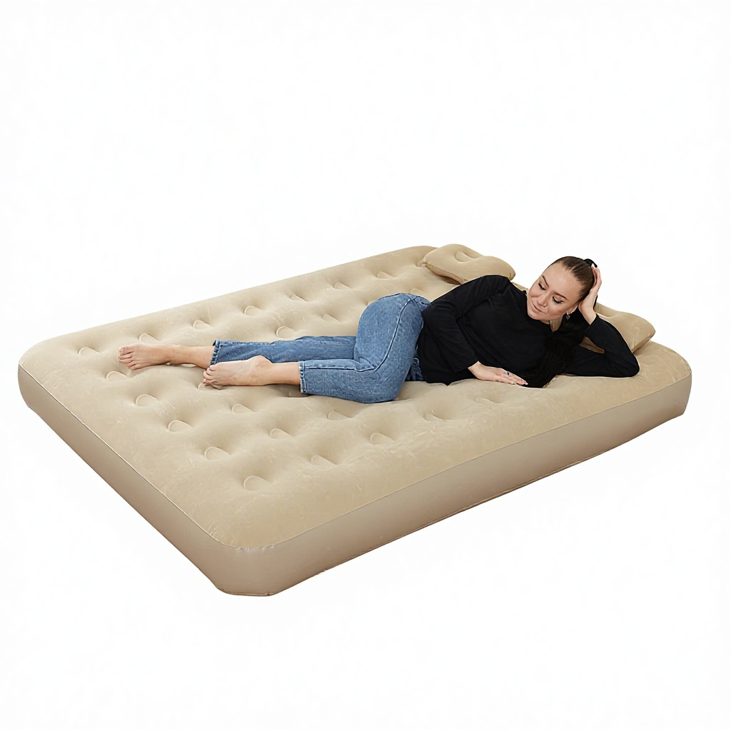 Double pompe intégrée (lit bas) beige