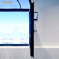 Ventanas Francesas de Aluminio Impermeables con Aislamiento Acústico y Térmico para Decoración Exterior de Casas y Villas, Personalizables, Gran Venta Wazzor