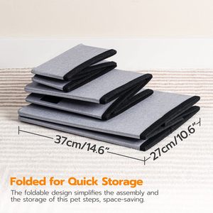 SUREWALHOME 3 en 1 marches <span class=keywords><strong>pour</strong></span> <span class=keywords><strong>chien</strong></span> escaliers <span class=keywords><strong>rampe</strong></span> pliable <span class=keywords><strong>pour</strong></span> animaux de compagnie avec une <span class=keywords><strong>maison</strong></span> et échelle de rangement <span class=keywords><strong>pour</strong></span> animaux de compagnie idéale <span class=keywords><strong>pour</strong></span> les petits et grands chiens chats - Product Image 3