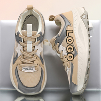 Chaussures de randonnée pour hommes à bout extra large, baskets kaki en maille légère, antidérapantes, avec amorti EVA, pour printemps et automne