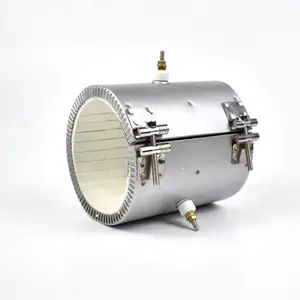 Enjeksiyon kalıplama makinesi için parlak 220V 1.5Kw elektrikli kızılötesi seramik bant ısıtıcı